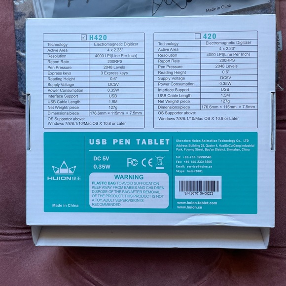 Huion Drawing Tablet H420 - Picture 5 of 5